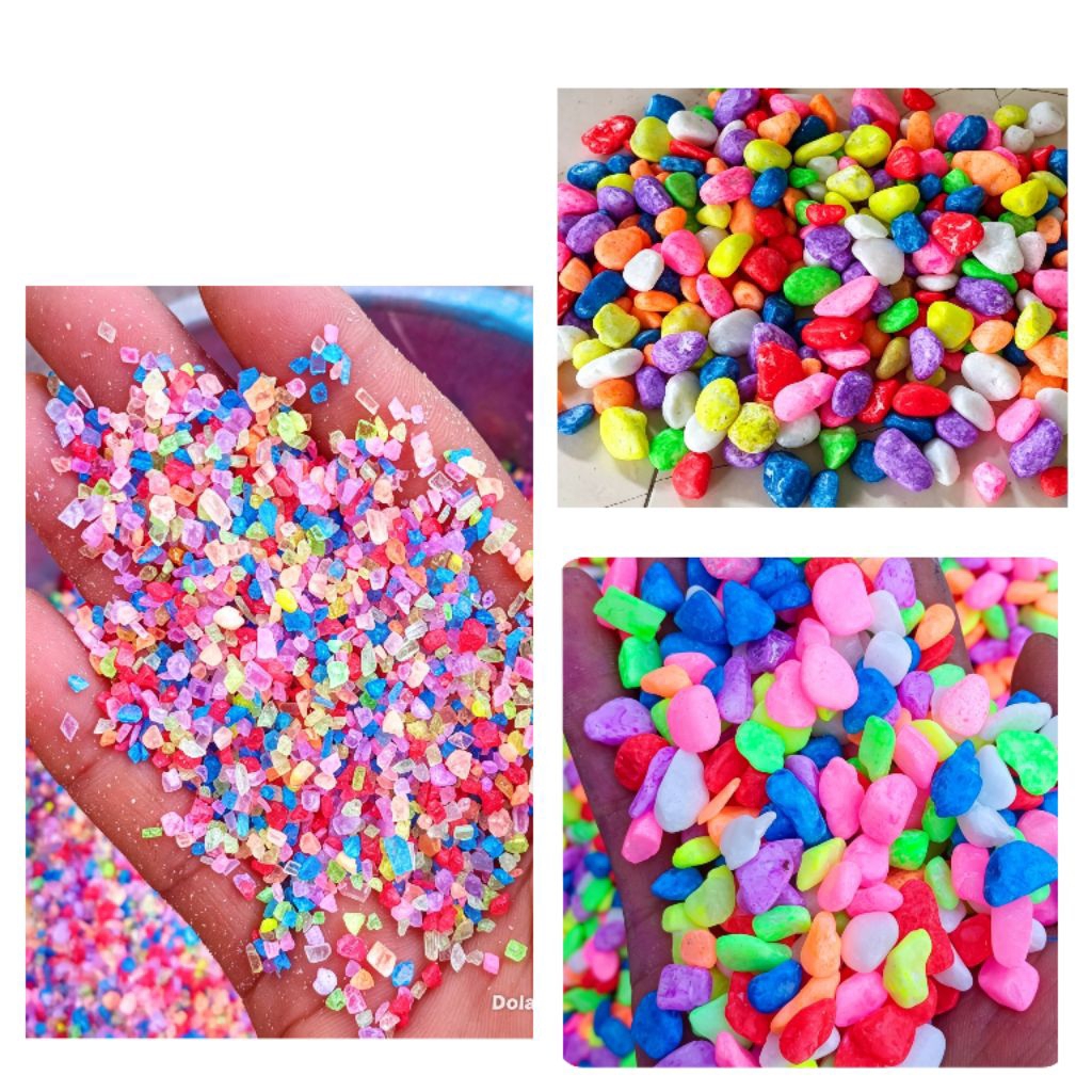 Batu warna warni 1kg nyala /Batu hias warna cerah/Batu/Batu hias/Batu warna/Batu warna warni cerah/B