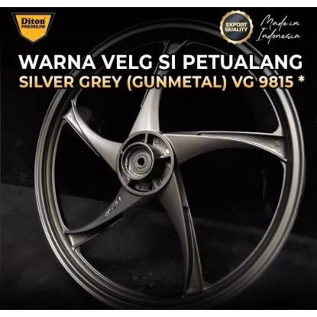 Pilox Silver Metal Diton Premium Paket Gun Metal* || Cat Semprot Body Motor Rangka Motor&Velg Motor