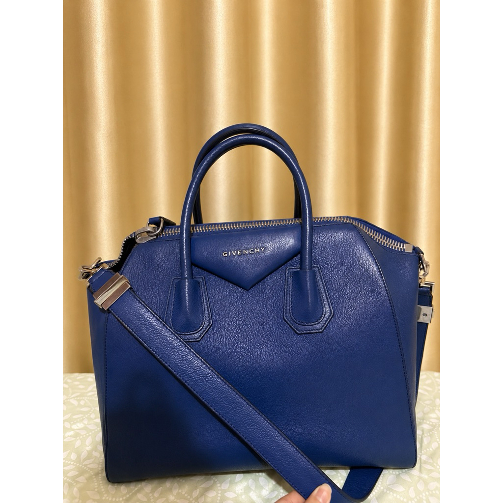 givenchy antigona navy blue biru tas preloved