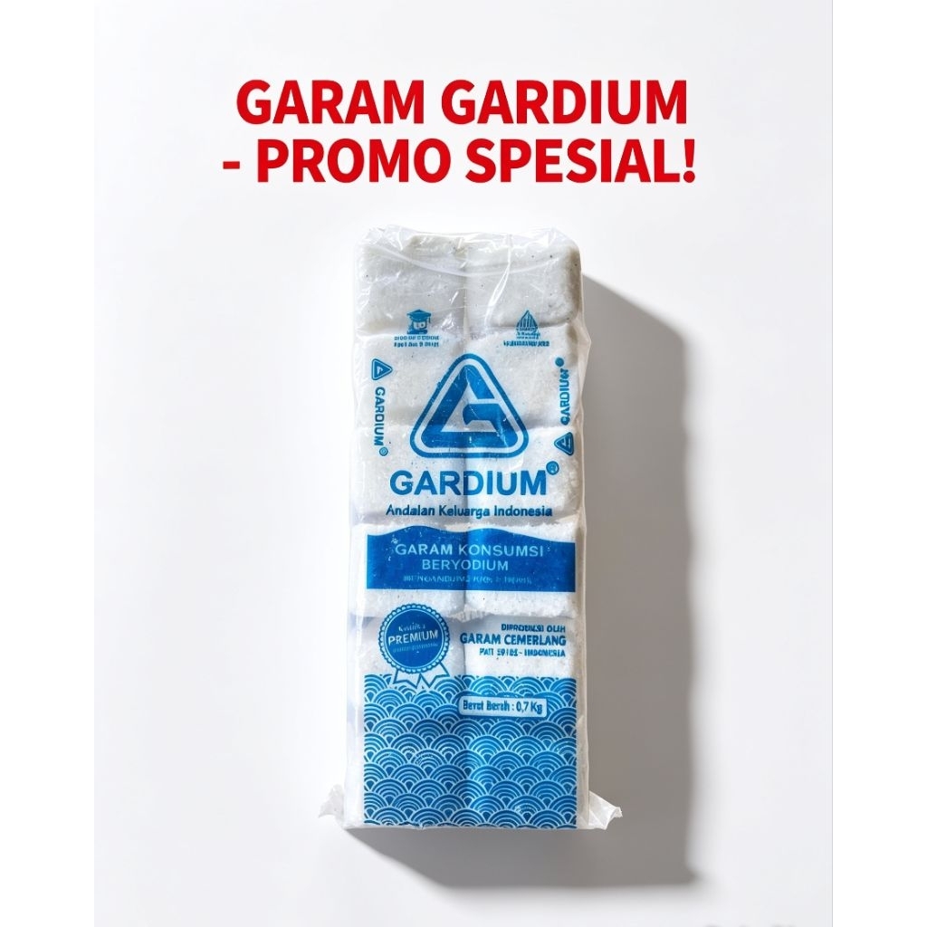 [ 1 pack ] isi 12 pcs Garam bata kecil Gardium Garam konsumsi beryodium + buble wrab
