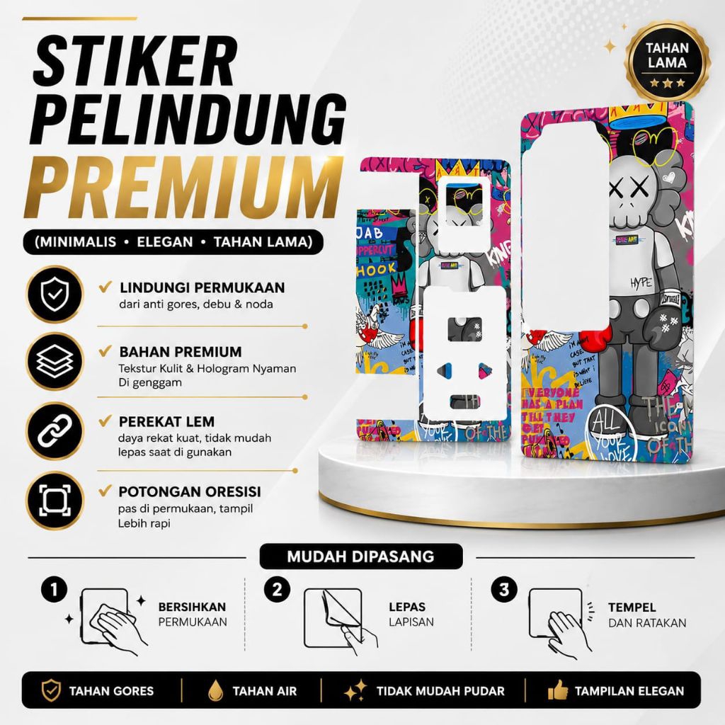 SKIN STICKER LAPISAN STICKER VINYL CARTOON KULIT JERUK HOLOGRAM