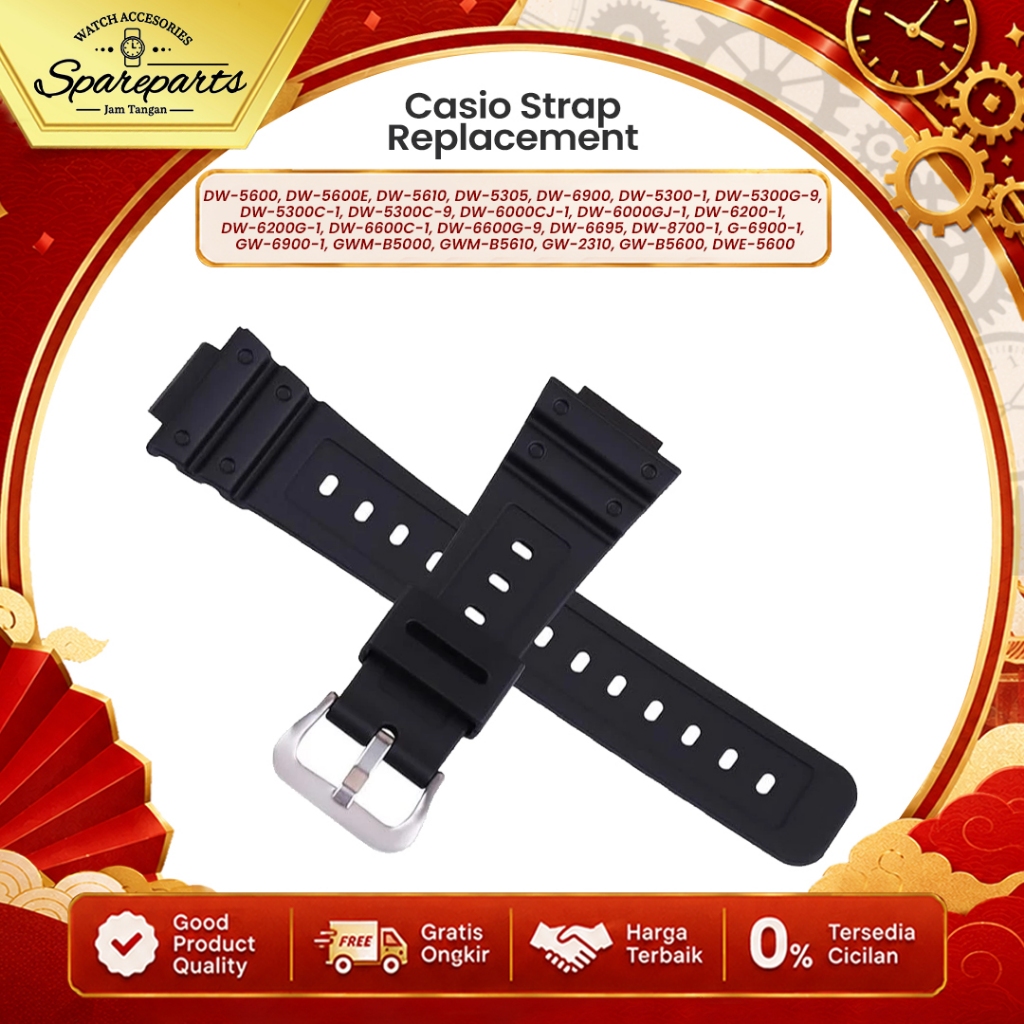 Rubber Strap Tali Karet Jam Tangan Casio DW5600 DW-5600 DW-8700-1 G-6900 GW-6900 DWE-5600 DW5610