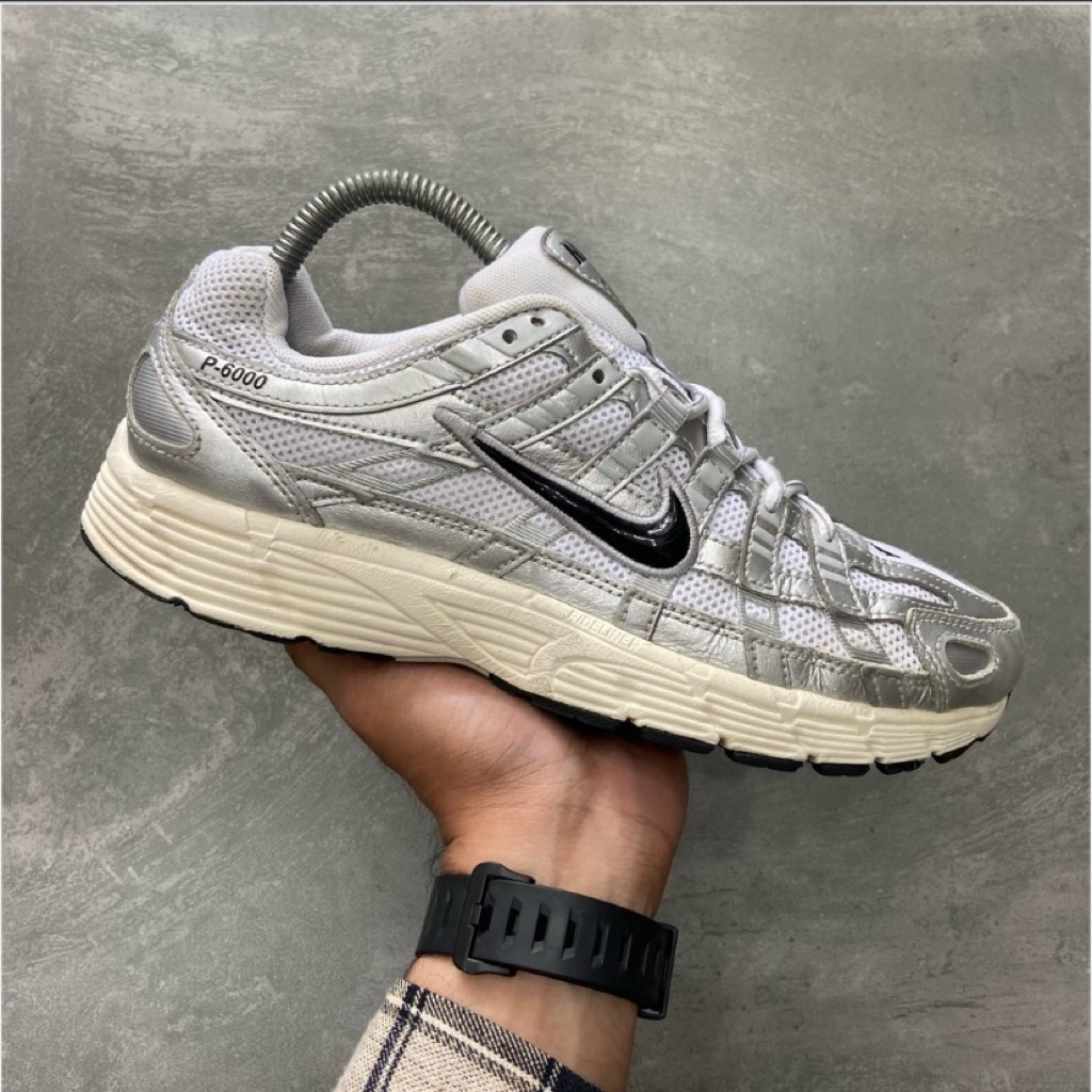 [Size 40] Nike P-6000 ‘White Metallic Silver Flat Silver’ (CD6404-105) Second Original Kondisi Mulus