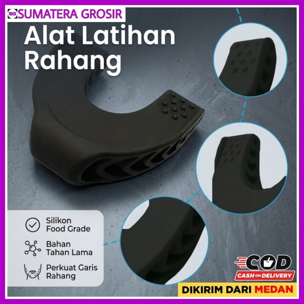 Alat Latihan Rahang Silicone Jaw Trainer Mastic Ball - LV-6 - Black - Gray - White - Jawline Exercis