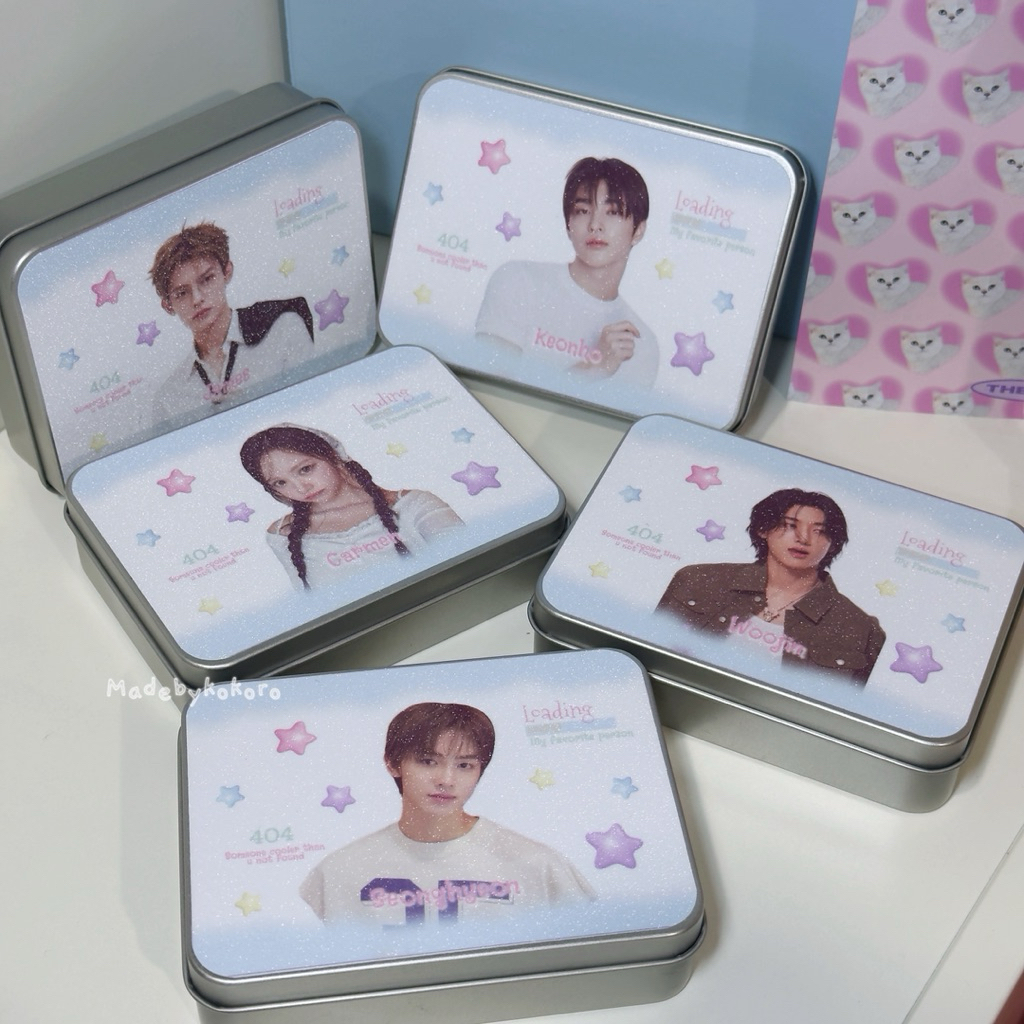 404 angel kpop tin case tincase madebykokoro glitter kotak cortis lngshot baby monster ive h2h exo n