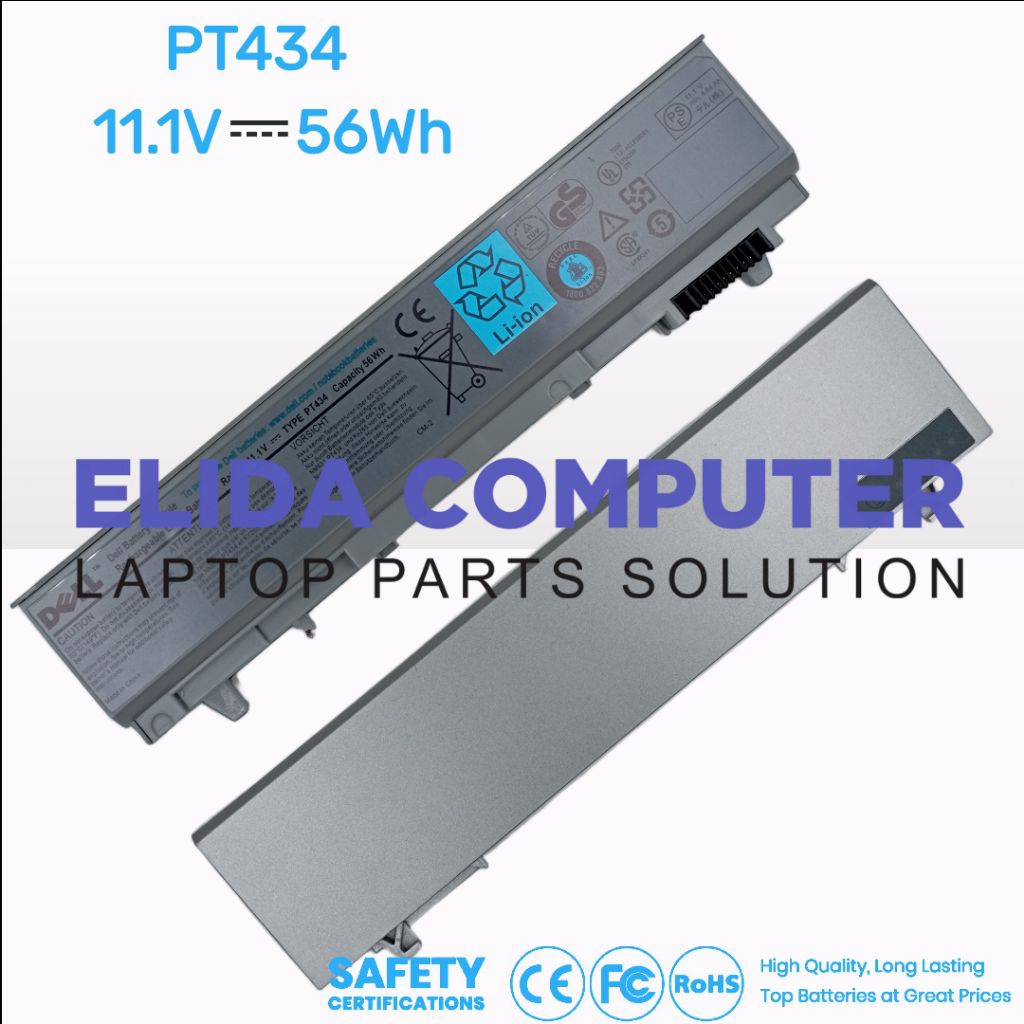 Baterai Laptop Del E6400 E6500 E6510 E6510 Precision M2400 M4400 M4500 PT434