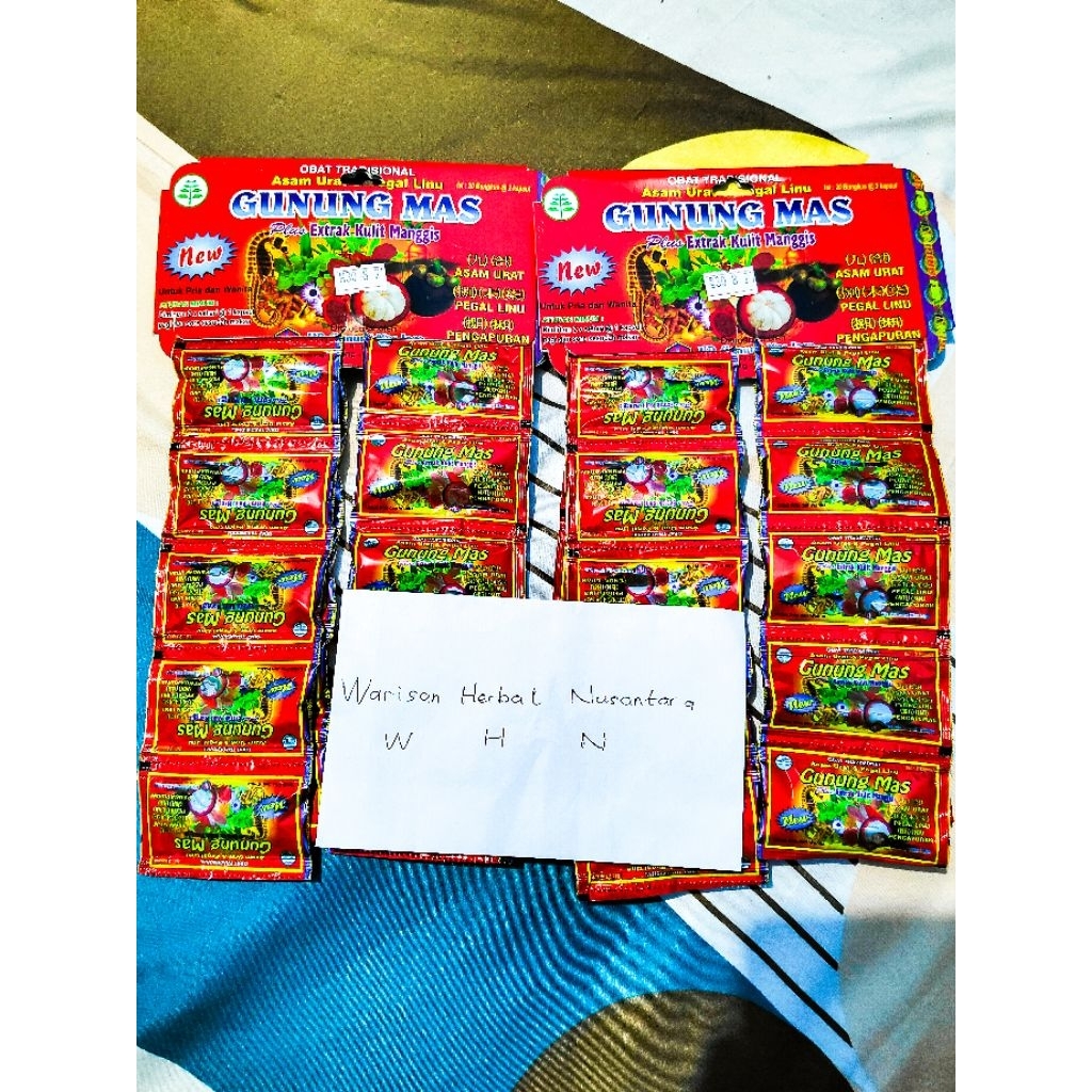 KAPSUL GUNUNG MAS ASAM URAT DAN PEGAL LINU Original