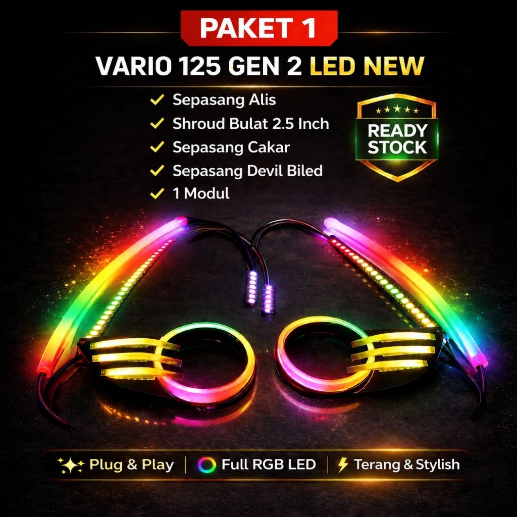 SEPAKET CAKAR ALIS SHROUD DAN DEVIL BILED VARIO 125 GEN 2 (LED NEW)