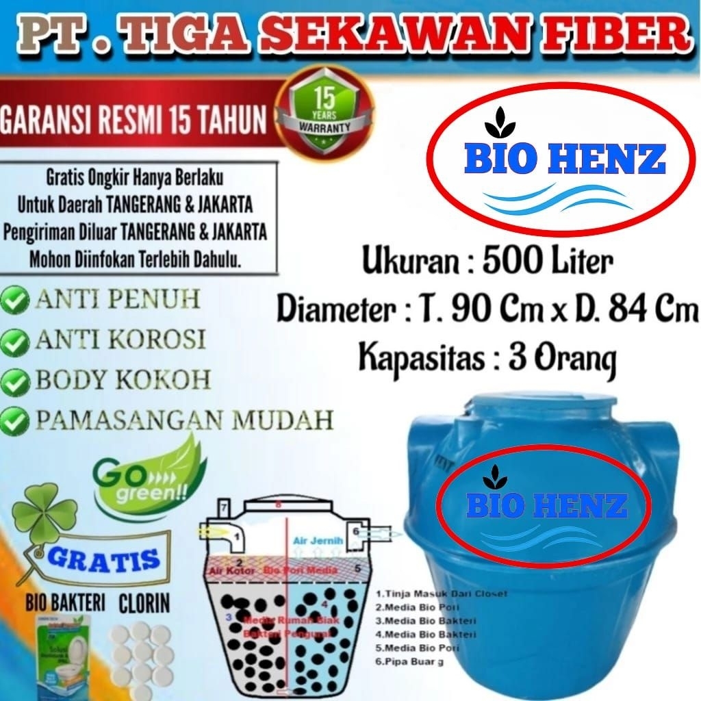 Septictank BIO HENZ 500 Liter Septic Tank Biofilter sepiteng