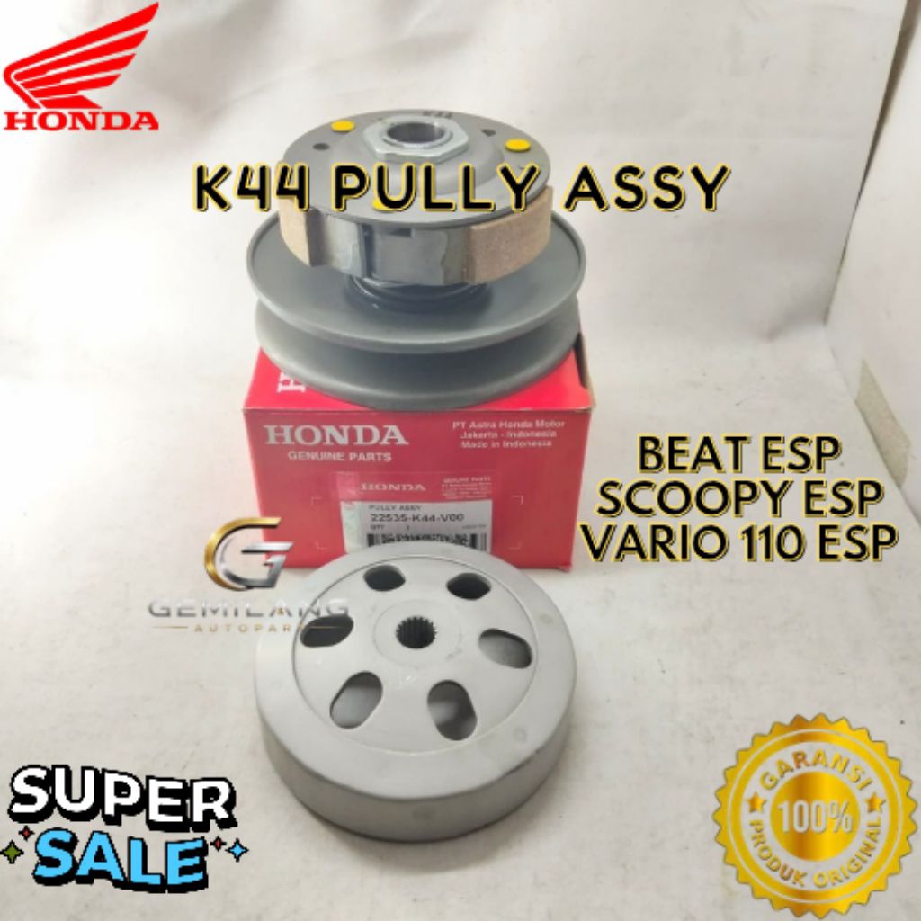 PULLY ASSY KODE K44, PULLY ASSY BEAT ESP, PULLY ASSY SCOOPY ESP, PULLY ASSY VARIO 110 ESP
