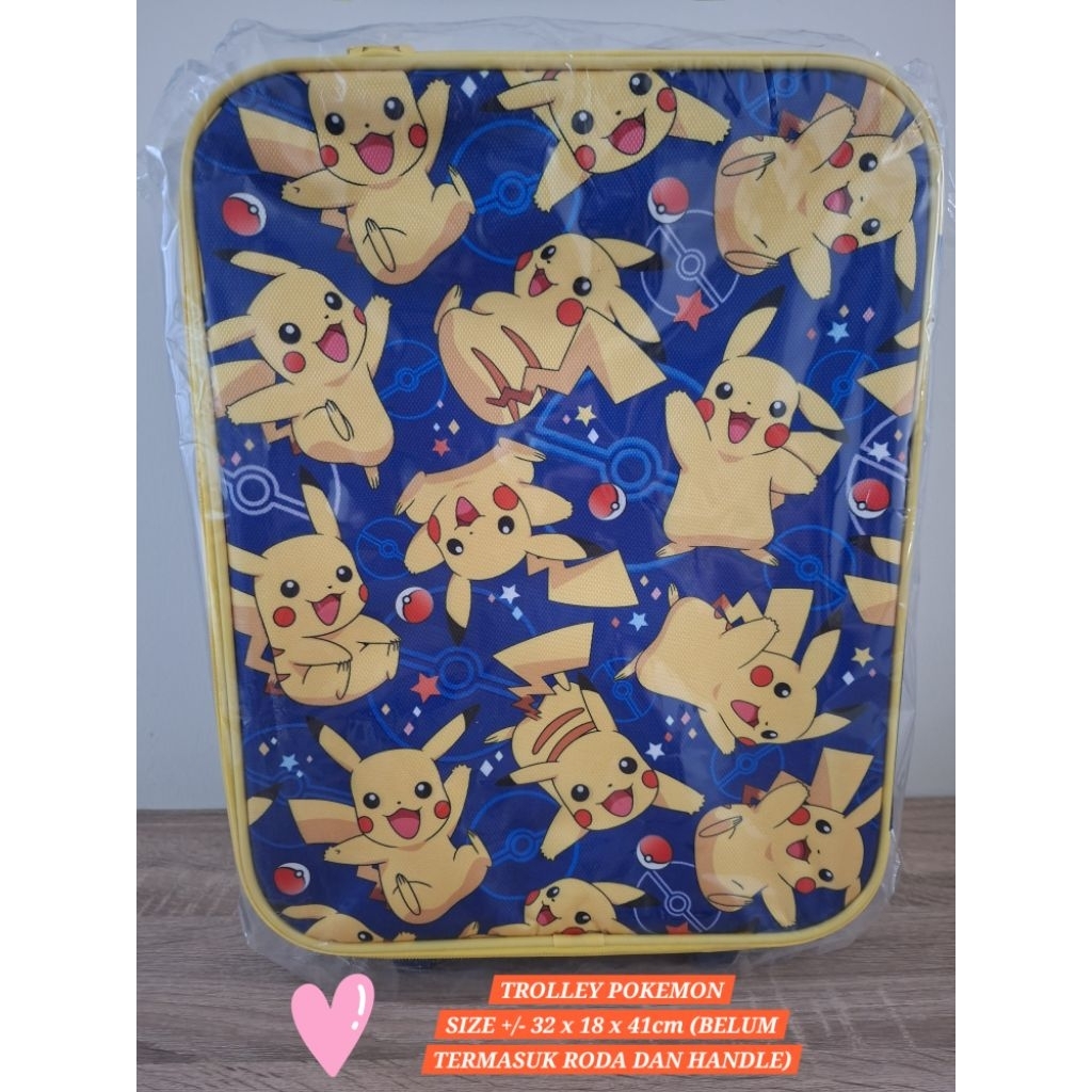 tas koper pokemon tas koper pikachu travel bag pokemon tas koper dorong pokemon tas sekolah pokemon 