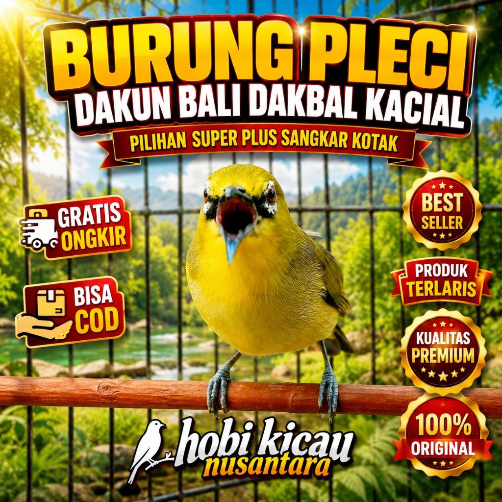 burung pleci dakun bali dakbal kacial pilihan super plus sangkar kotak