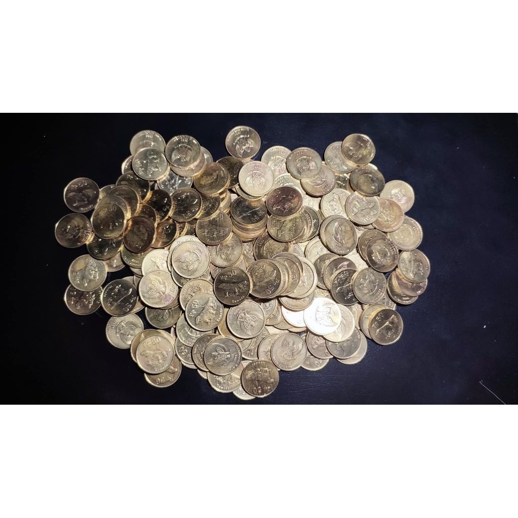Koin Kuno 50 Rupiah Komodo TAHUN RANDOM TANPA 1997