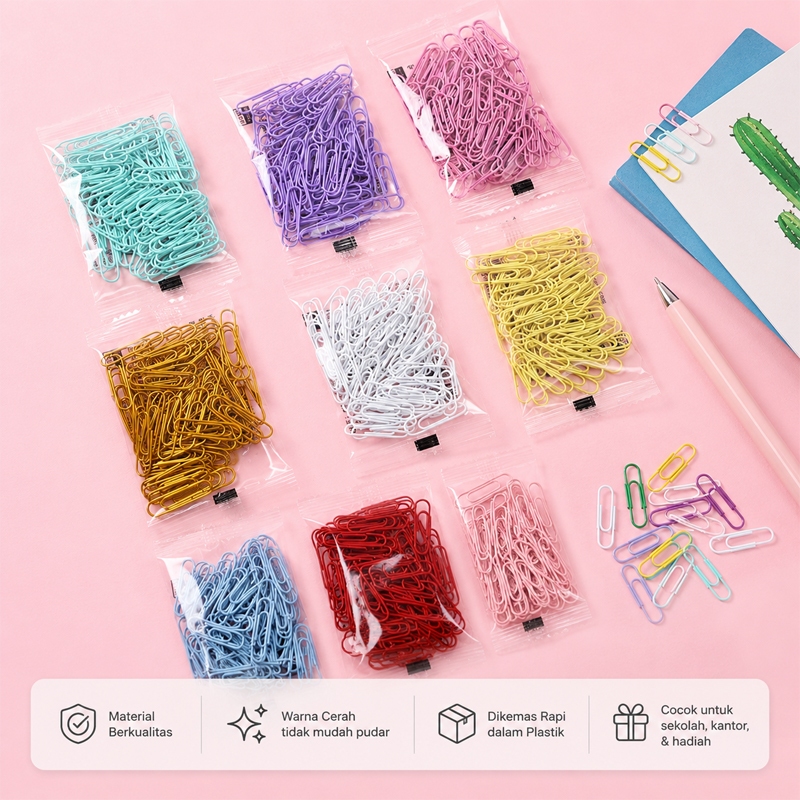 Paper Clip Warna Metalic-Suning Mall