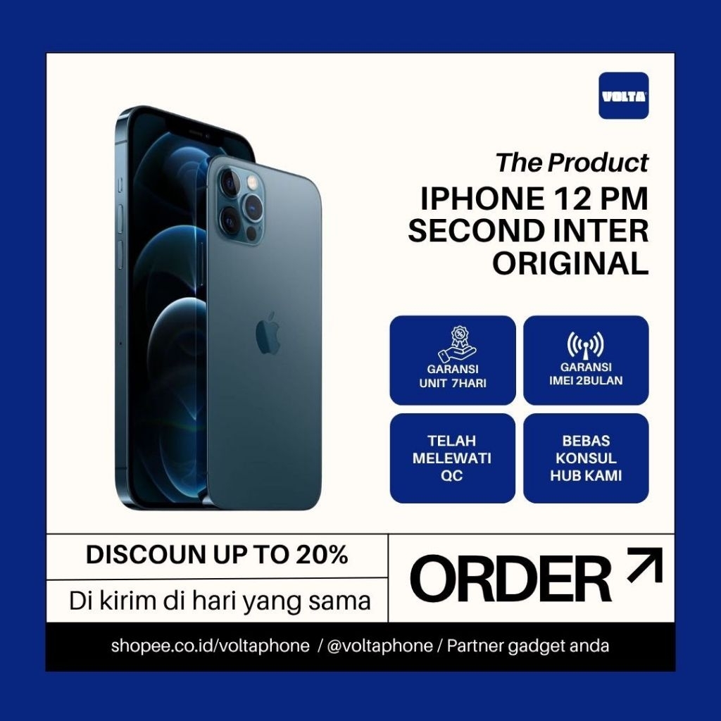 iPhone 12 Pro Max Second inter original 128GB/256GB