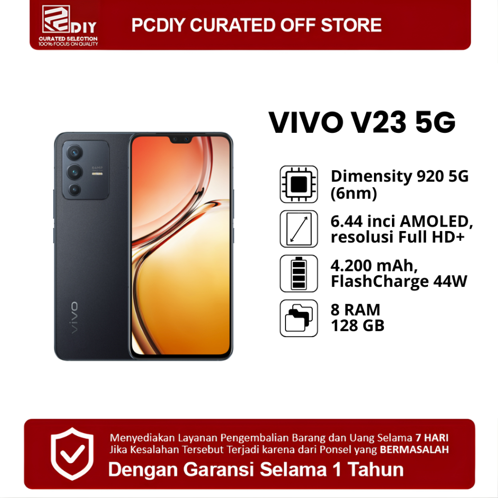 HP VIVO V23 5G JARINGAN NETWORK RAM 8GB ROM 128GB GARANSI RESMI ORI ORIGINAL ASLI MANTAP BERGARANSI 