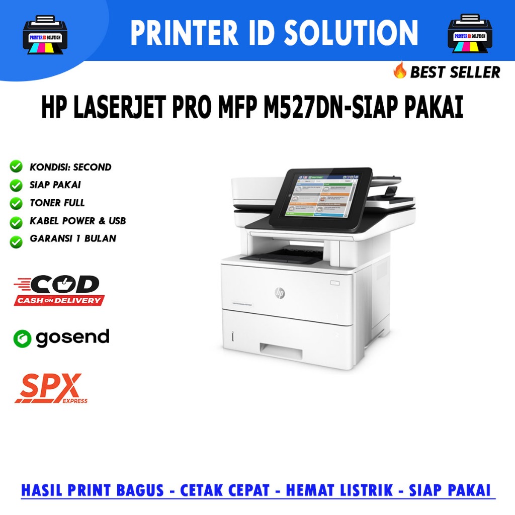 PRINTER HP LASERJET PRO MFP M527DN PRINT SCAN COPY A4 F4