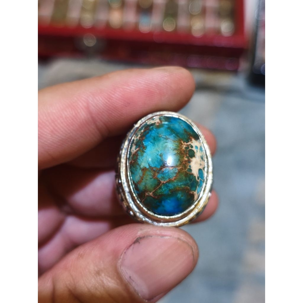 Cincin Batu Akik Pirus Nevada Amerika