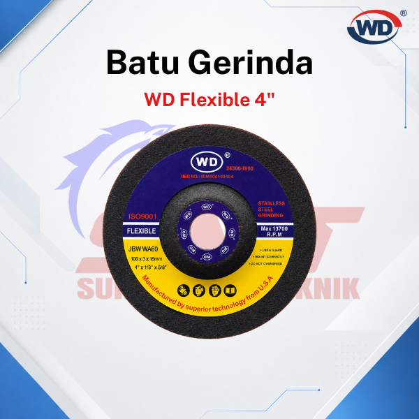 Amplas Flexible 4 Inch WD Grit 60 - Amplas Gerinda Fleksibel Poles Besi