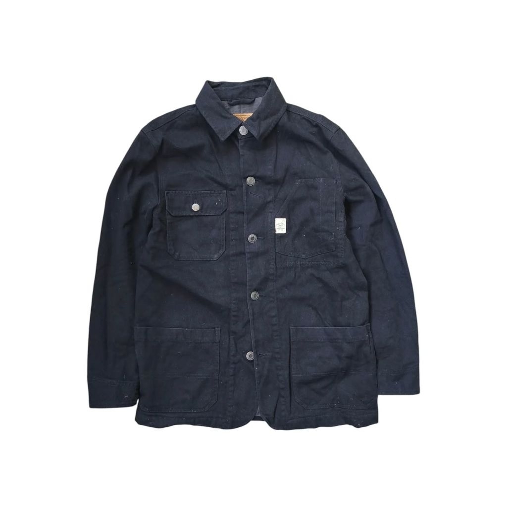 WHO A.U - Jaket Chore Jaket Jeans Jaket Denim Hitam Size M