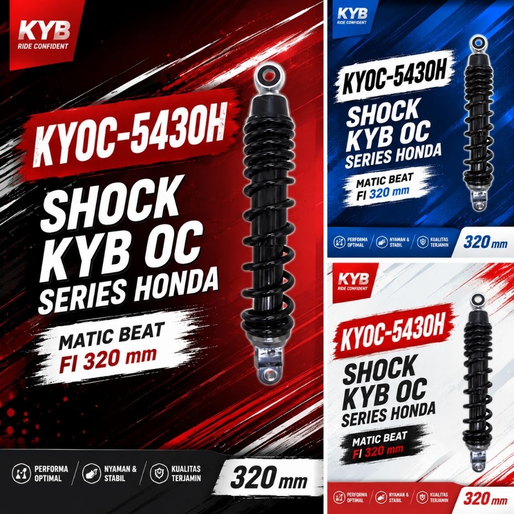 Shockbreaker Kayaba KYB KYOC-5430H 320mm untuk semua motor matic terlaris kuat presisi