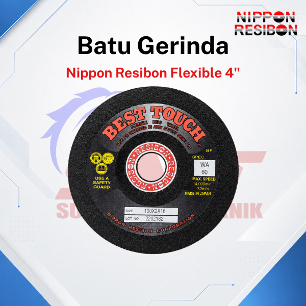 Batu Gerinda Flexible WA60 Nippon Resibon - Amplas Gerinda Halus Poles Besi Stainless