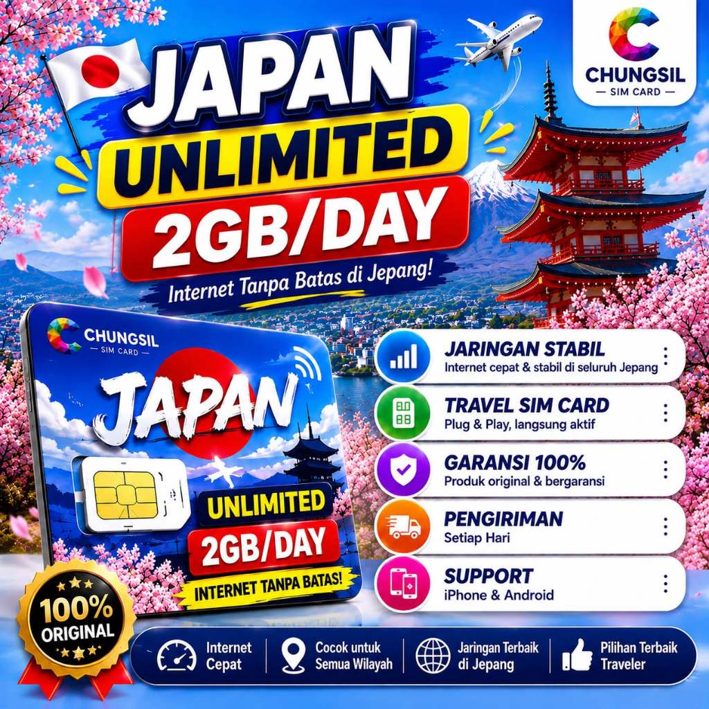 Sim Card Jepang Softbank Unlimited FUP 2Gb/hari || Simcard Japan softbank UNLIMITED