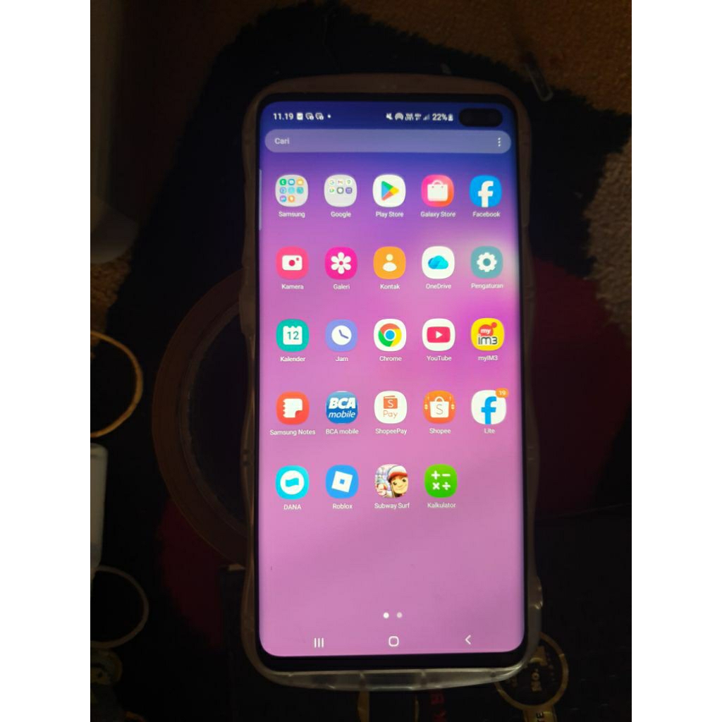 lcd samsung s10 plus minus kontras