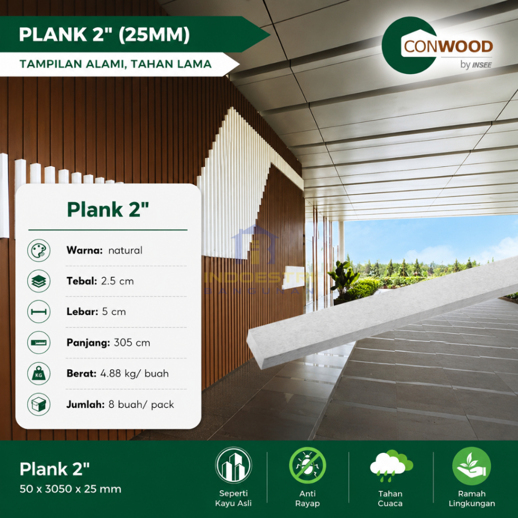 Conwood Plank 2" 25mm / Conwood Decorative Plank 2" (50 x 3050 x 25mm)