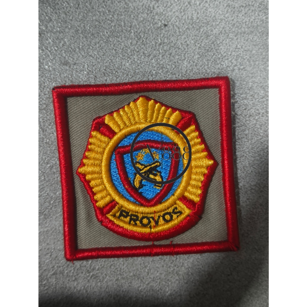 Badge Timbul PROVOS Polrii (Kotak) - Bet Sat PROVOS - Bordir Police Provos Timbul