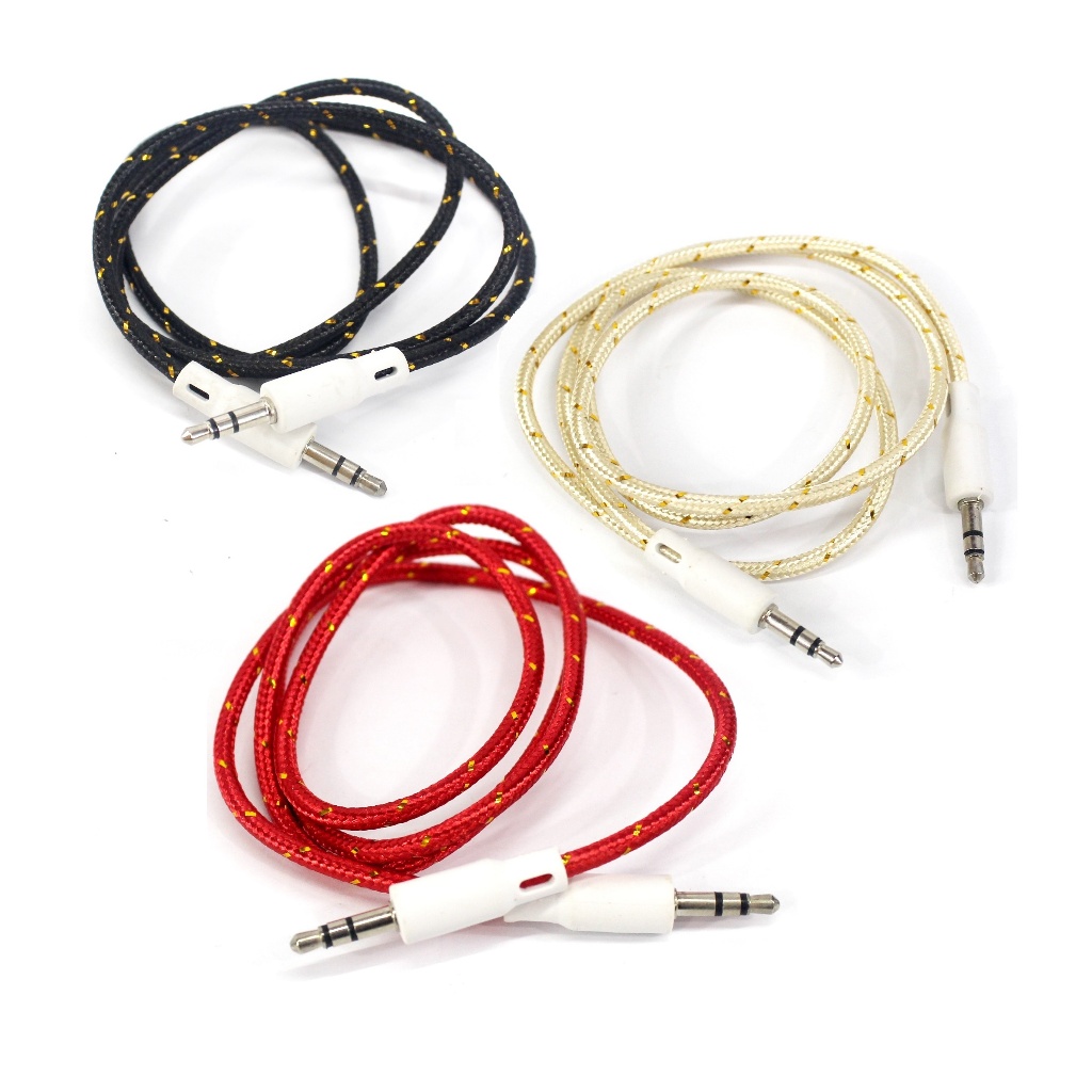 Kabel stereo AUX Audio 3.55mm/HP Android ke Speaker