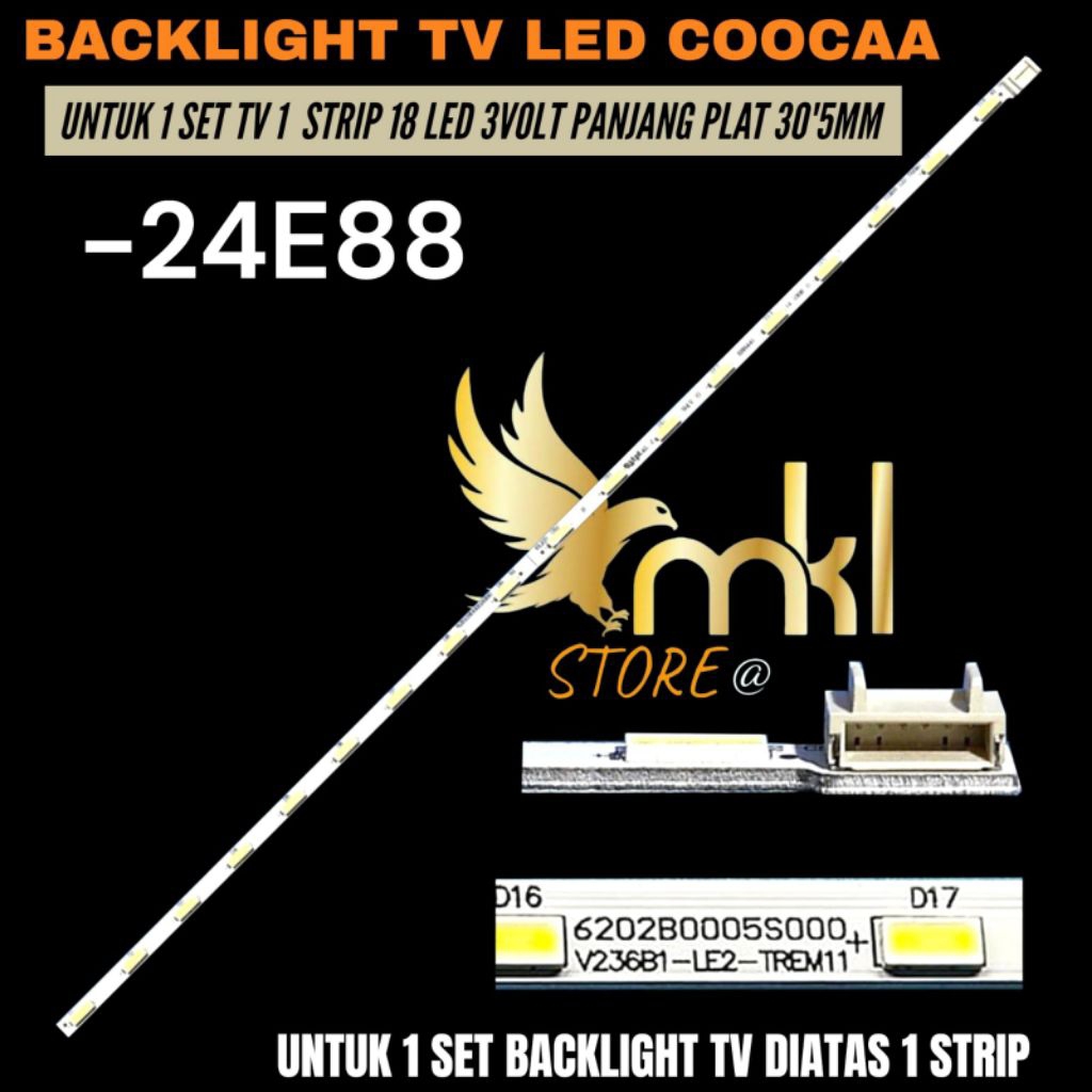 BACKLIGHT TV LED COOCAA 24 INCH 24E88 BACKLIGHT TV 24 INCH