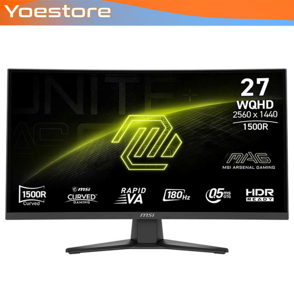 MSI MAG 275CQF E18 CURVED VA 180HZ / MAG 275QF E21 200 HZ FLAT IPS Gaming Monitor 27" 2K QHD 1440p