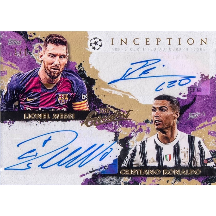 Fullprint Replica Kartu Mainan Anak Jadul Bola tanda tangan Messi & Ronaldo 2021