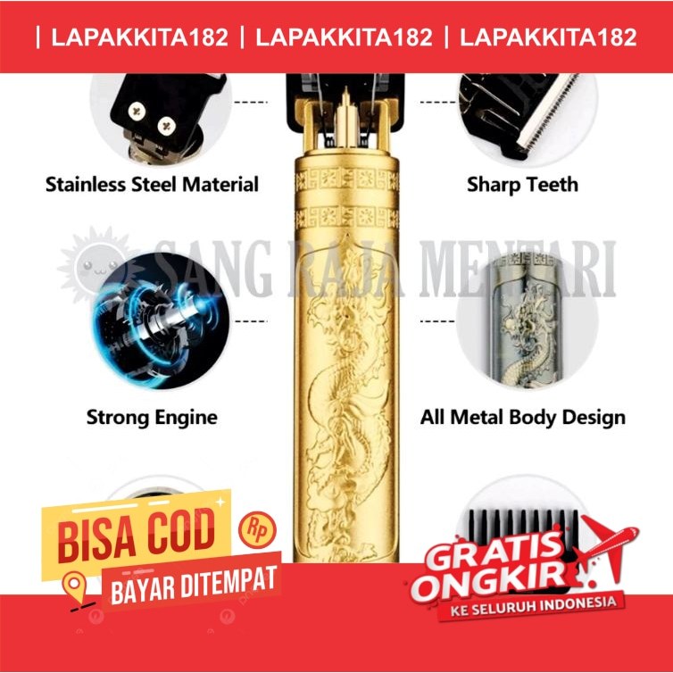 Cukur Naga Hitam Vintage Asli – Razor Tradisional untuk Kumis & Jenggot