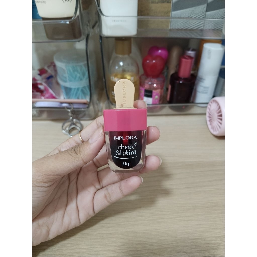 PRELOVED IMPLORA Cheek and Lip Tint | Perona Bibir dan Pipi | Tahan lama & Ringan | Ombre Lip (05 Cr