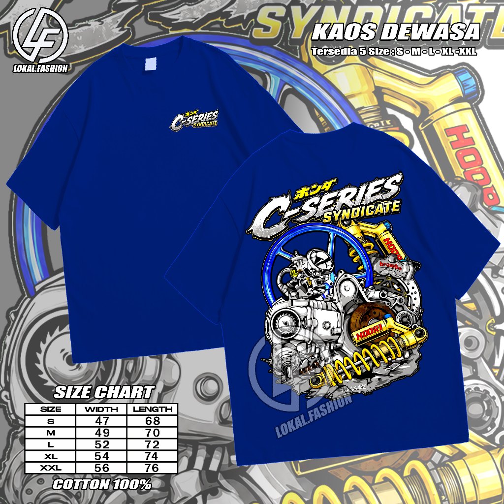 V86 Baju Kaos Atasan Pria Motor Honda C Series Astrea Grand Supra Distro Original Murah Keren Bahan 