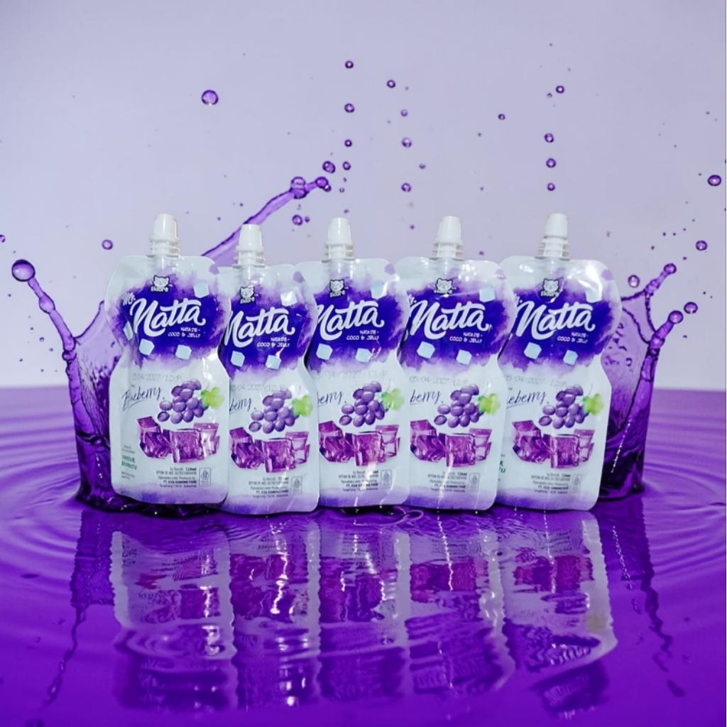 Mr.  Natta, minuman jeli dengan potongan nata de coco
