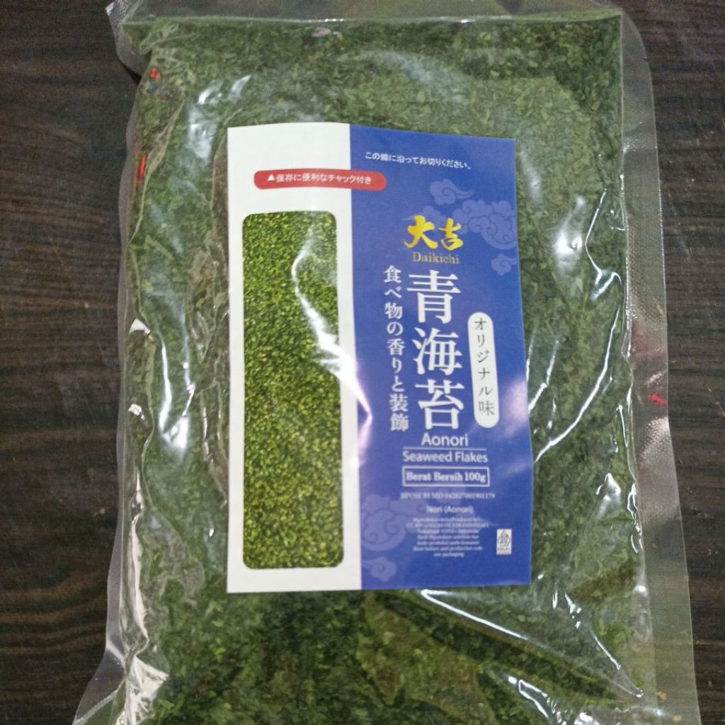 aonori seaweed flakes | aonori nori bubuk tabur kemasan 100gr