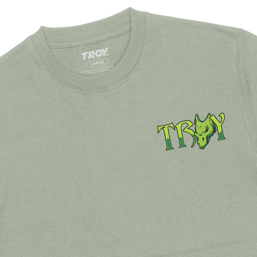 Troy Company Tshirt Sage Green Drago - Kaos Pria Lengan Pendek Hijau Sage MTD 3277