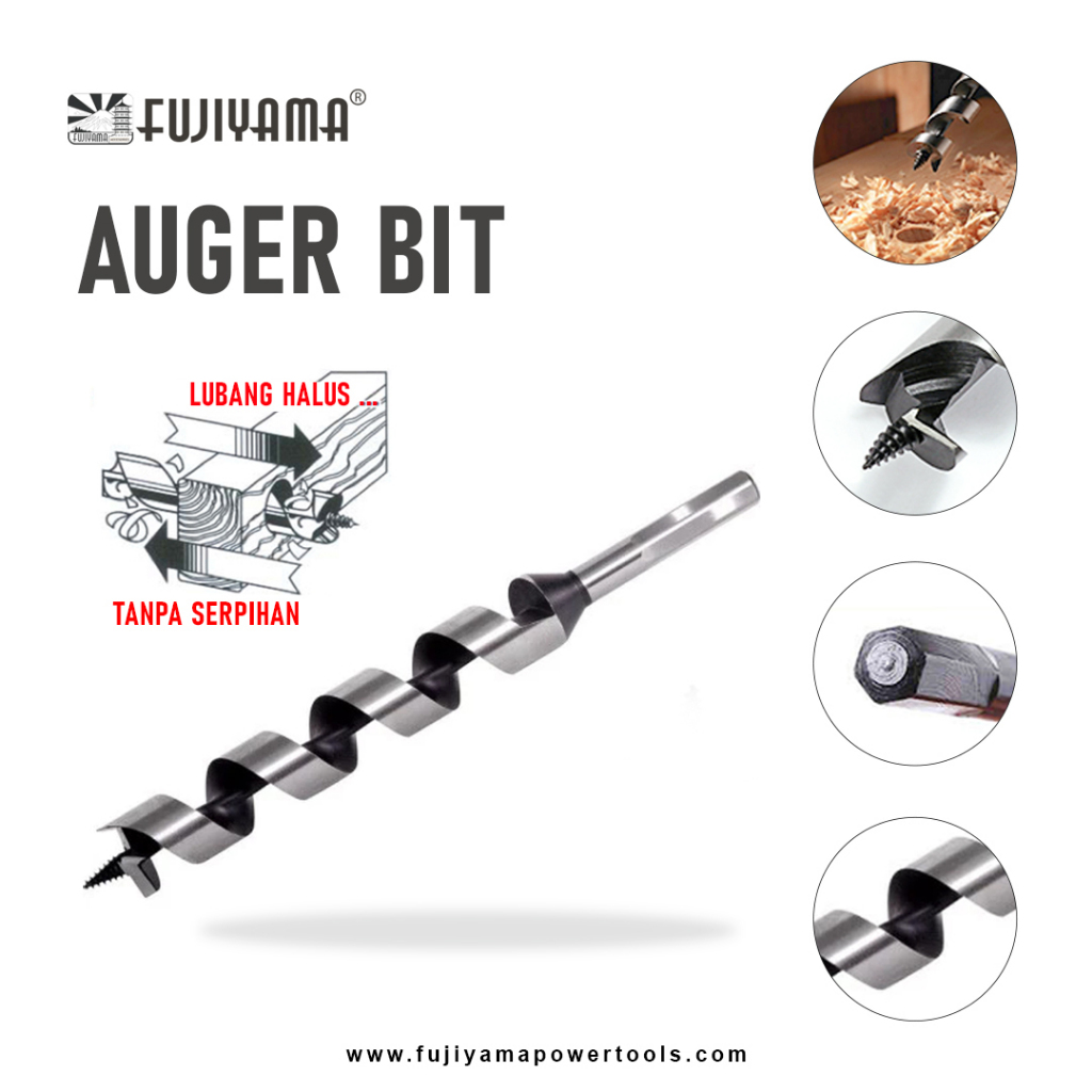 AUGER BIT FUJIYAMA PANJANG PENDEK//MATA BOR KAYU