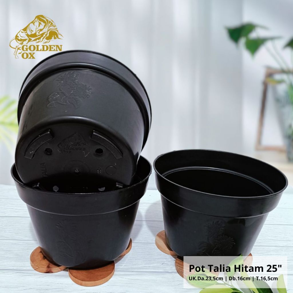 POT BUNGA TALIA HITAM TEBAL /POT BIBIT/POT TANAMAN/POT BUNGA/POT BUNGA / POT POLOS