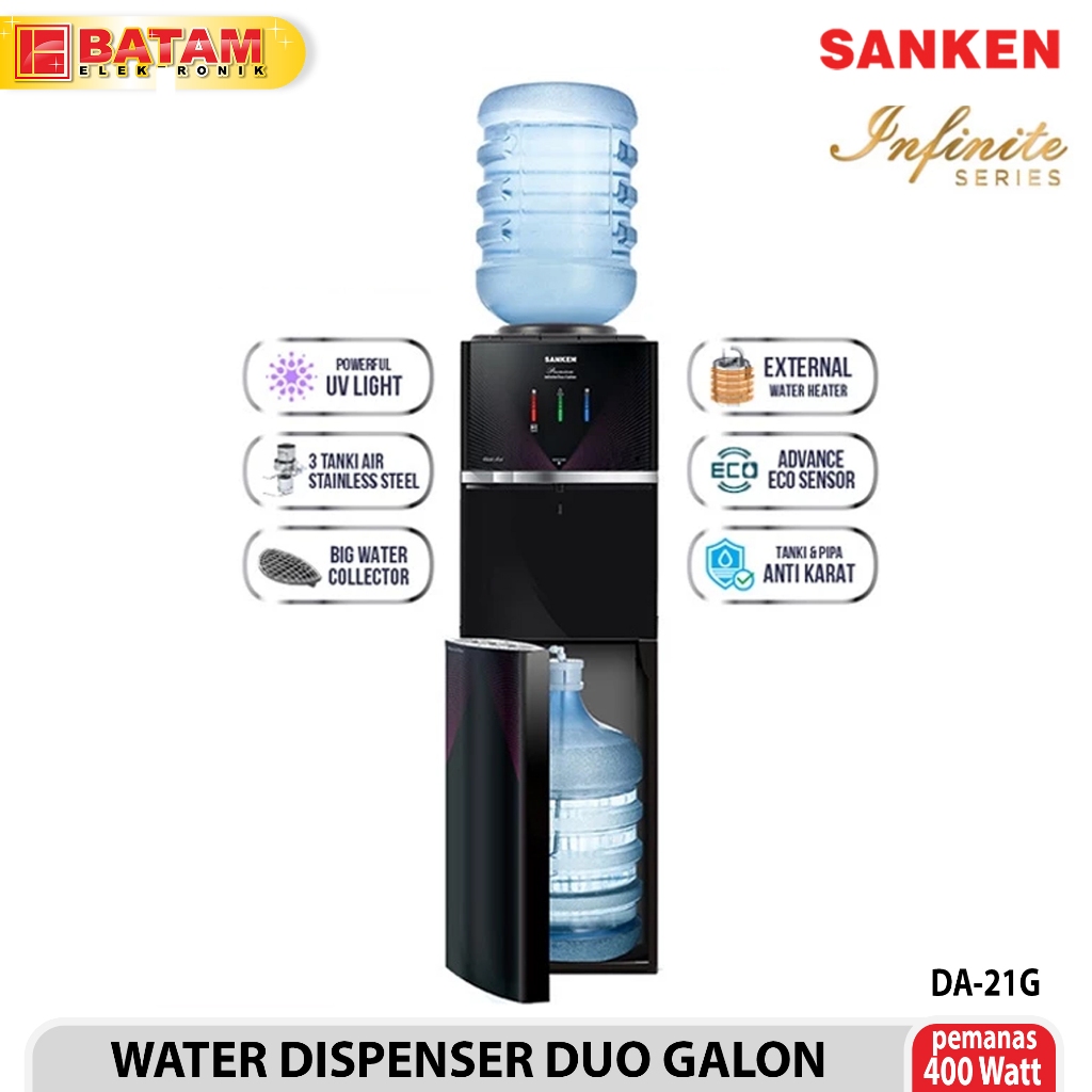 Sanken Dispenser Duo Galon Premium DA-21G-BK
