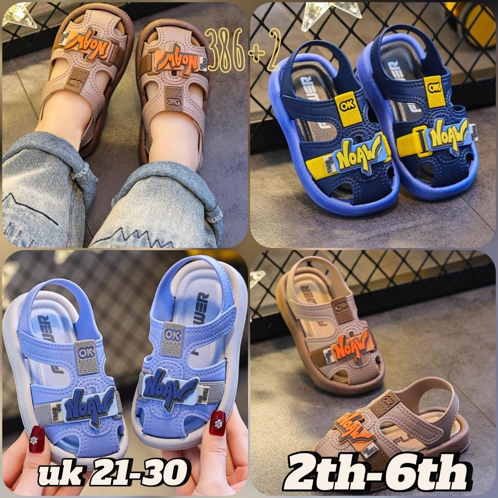 Sepatu Sandal Anak Laki Laki Sandal Karet Jelly Tali Belakang Terbaru - FLD386+2