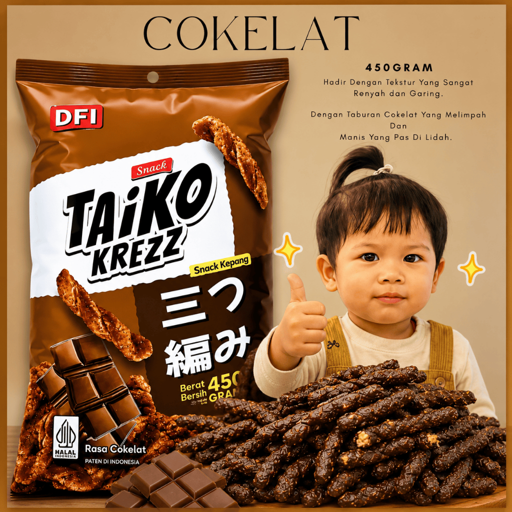 Snack Kepang Khas Jepang Camilan Renyah Gurih Halal 250 Gram