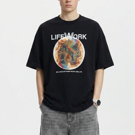 Lifework Planet Logo Short-Sleeved T-Shirt