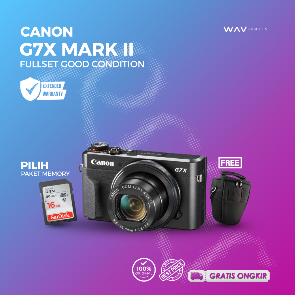 CANON G7X MARK II III MARK II III FULLSET KAMERA LIKE NEW