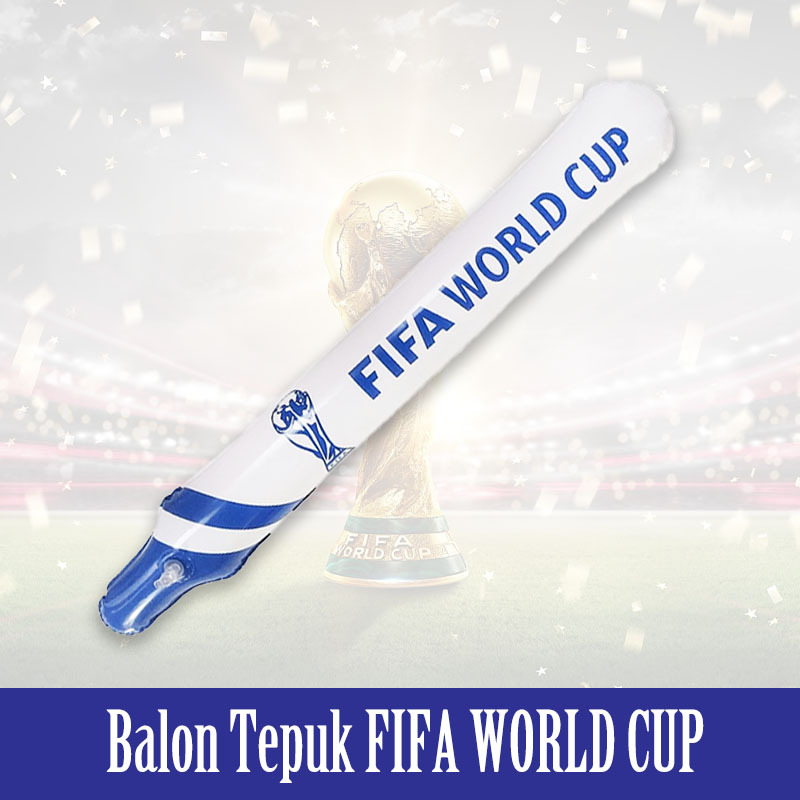 Balon Tepuk Piala Dunia / Fifa World Cup / Sepak Bola / umbul warna / pentungan / sticker pipi