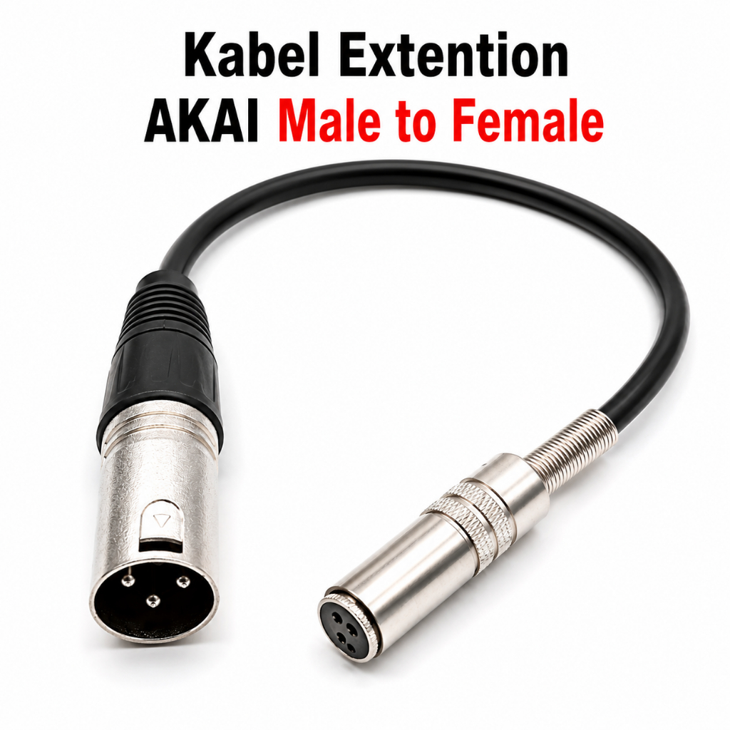 Kabel jack sambungan mic/kabel extention akai male to female