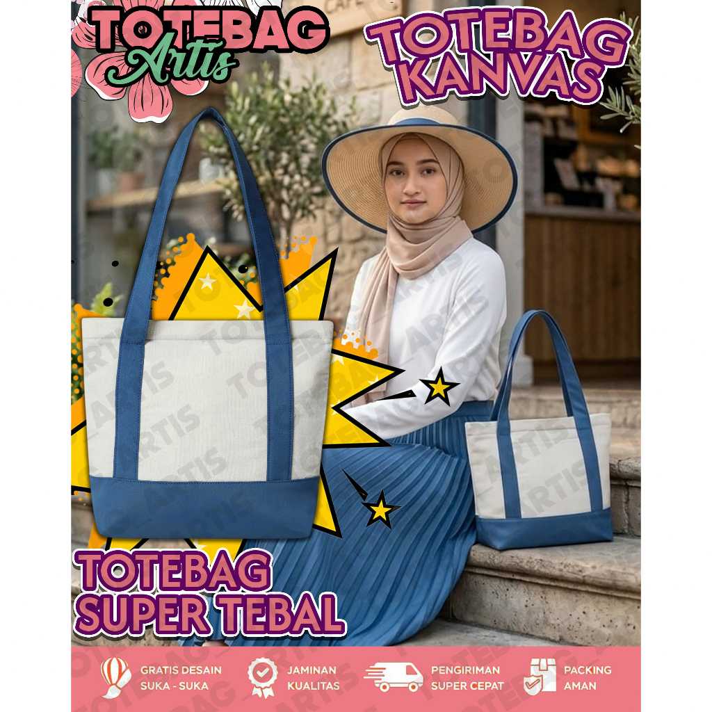 TOTEBAG ARTIS - TAS KANVAS PREMIUM - TOTEBAG KANVAS SEMINAR - TAS KANVAS CUSTOM SABLON - GODYBAG KAN